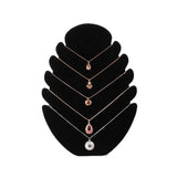 Flame Necklace Pendant Chain Display Holder Stand Velvet Easel Rack