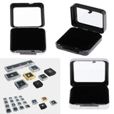 Glass Gemstone Diamond Metal Jewelry Box Display Show Case Portable Jewelry Orga