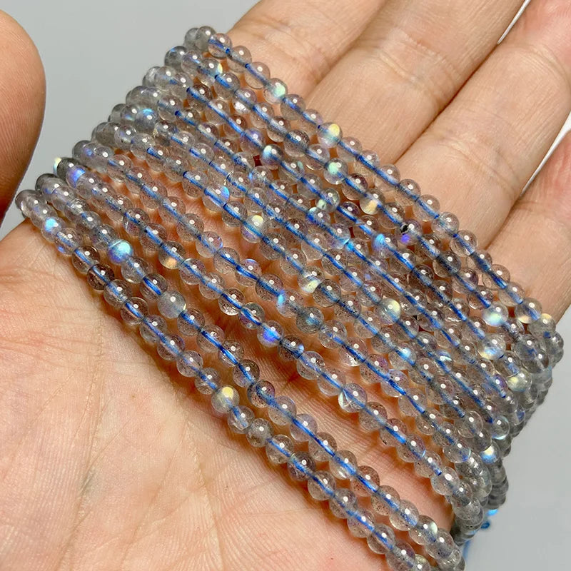 AAA+ Gray Moonstone Labradorite Semi-precious Stone Beads 3/4/5/6mm