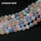 Natural Morganite Stone Beads 4/6/8/10/12 mm 15'' Strand