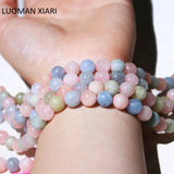 Natural Morganite Stone Beads 4/6/8/10/12 mm 15'' Strand