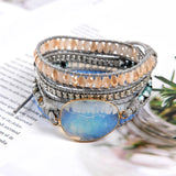 Vintage Opal Natural Stone Wrap Bracelet