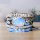 Vintage Opal Natural Stone Wrap Bracelet