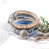Vintage Opal Natural Stone Wrap Bracelet