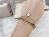 Top High Golden & Shell Thick Bracelet for Women