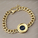 Top High Golden & Shell Thick Bracelet for Women