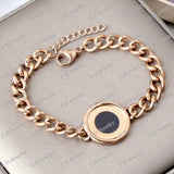 Top High Golden & Shell Thick Bracelet for Women