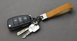 Top Layer Cowhide Keychain Vegetable Tanning Horseshoe Buckle Pendant