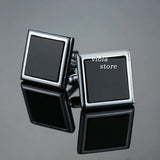 Plaid Stainless Cufflinks Wedding Cuff Accessory Gift