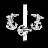 Saxophone Tie Clip Cufflinks Set Music Accessory Gift
