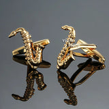 Stainless Musical Instruments Cufflinks Piano Violin Guitar Drum Gigs