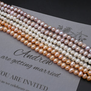 100% Freshwater Pearl Beads Round Loose Pearls 5-6mm