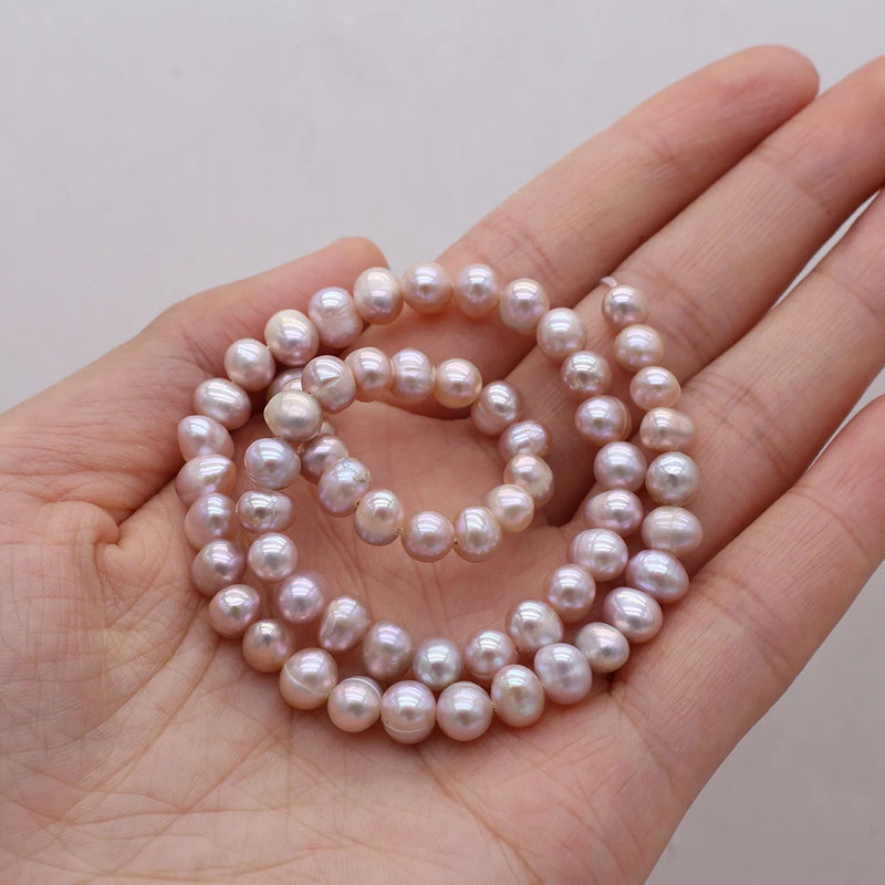 100% Freshwater Pearl Beads Round Loose Pearls 5-6mm