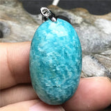 Natural Amazonite Beads Pendant Jewelry for Woman Man Lucky Wealth Crystal
