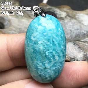 Natural Amazonite Beads Pendant Jewelry for Woman Man Lucky Wealth Crystal