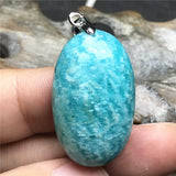 Natural Amazonite Beads Pendant Jewelry for Woman Man Lucky Wealth Crystal