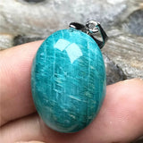 Natural Amazonite Crystal Pendant Jewelry Lucky Wealth Gift