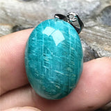 Natural Amazonite Crystal Pendant Jewelry Lucky Wealth Gift