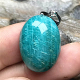 Natural Amazonite Crystal Pendant Jewelry Lucky Wealth Gift