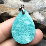 Amazonite Pendant Healing Crystal Silver Beads Water Drop Stone AAAAA
