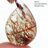 Natural Copper Rutilated Quartz 7 Pendant Necklace Green Rutilted Jewelry
