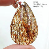 Natural Copper Rutilated Quartz 7 Pendant Necklace Green Rutilted Jewelry
