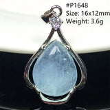 Aquamarine Necklace Pendant Luck Love Healing Crystal Stone Beads