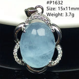 Aquamarine Necklace Pendant Luck Love Healing Crystal Stone Beads