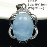 Aquamarine Necklace Pendant Luck Love Healing Crystal Stone Beads