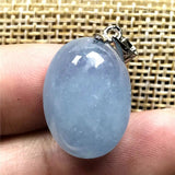 Natural Aquamarine Necklace Pendant Jewelry Clear Crystal Silver Stone AAAAA