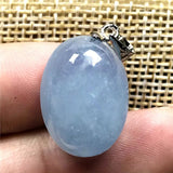 Natural Aquamarine Necklace Pendant Jewelry Clear Crystal Silver Stone AAAAA