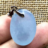 Natural Aquamarine Necklace Pendant Jewelry Clear Crystal Silver Stone AAAAA
