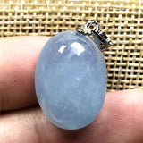 Natural Aquamarine Necklace Pendant Jewelry Clear Crystal Silver Stone AAAAA