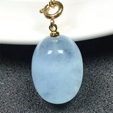 Natural Aquamarine Pendant 925 Silver Healing Crystal