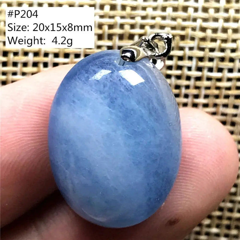 Natural Aquamarine Pendant Jewelry For Woman Lady Man Gift