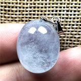 Natural Aquamarine Pendant Jewelry Silver Gemstone Necklace Pendant AAAAA