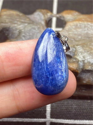 Natural Kyanite Crystal Pendant Jewelry Water Drop Stone AAAAA