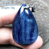 Natural Kyanite Pendant Healing Gift Reiki Crystal Beads Cat Eye Stone Silver