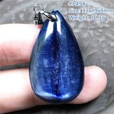 Natural Kyanite Pendant Healing Gift Reiki Crystal Beads Cat Eye Stone Silver