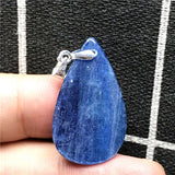Natural Kyanite Pendant Jewelry Cat Eye Effect Silver Water Drop Stone