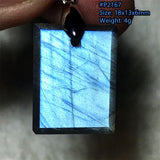 Labradorite Stone Pendant Natural Light Crystal Beads Silver Jewelry