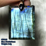 Labradorite Stone Pendant Natural Light Crystal Beads Silver Jewelry