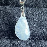 Natural Light Moonstone Crystal Pendant Jewelry Luck Gift Silver Chains