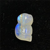 Natural Light Moonstone Pendant For Women Lady Man Fox Carved Crystal Beads