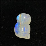 Natural Light Moonstone Pendant For Women Lady Man Fox Carved Crystal Beads