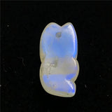 Moonstone Pendant Fox Carved Crystal Beads Love Healing Gift