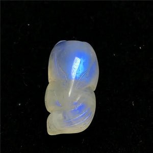 Moonstone Pendant Fox Carved Crystal Beads Love Healing Gift