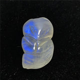 Natural Light Moonstone Pendant Lady Man Fox Carved Crystal Beads AAAAA