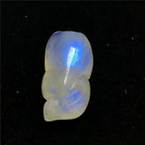 Moonstone Pendant Fox Carved Crystal Beads Love Healing Gift