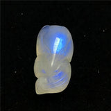 Moonstone Pendant Fox Carved Crystal Beads Love Healing Gift